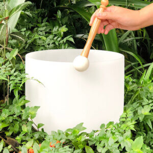 SACRAL Chakra 11" Crystal Singing Bowl (White)