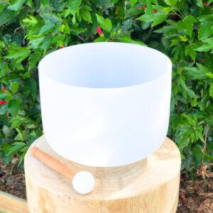SOLAR PLEXUS Chakra 10" Crystal Singing Bowl (White)