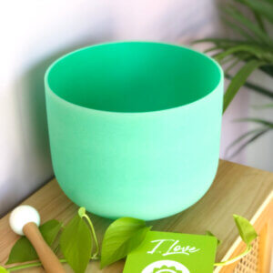 HEART Chakra 9" Crystal Singing Bowl (Colour)