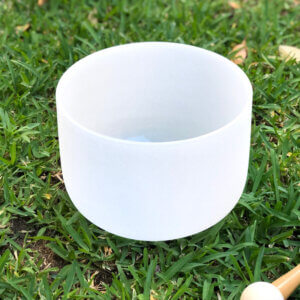 HEART Chakra 9" Crystal Singing Bowl (White)